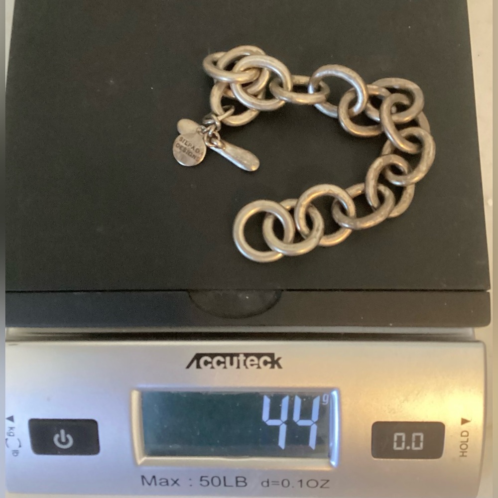 Silpada Solid Sterling Silver Link Toggle Bracelet - image 3